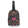 GFLFMXZW Colorful Heart Cross Chest Bag Crossbody Backpack for Women Men Sling Bag Travel Hiking Daypack view 1