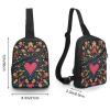 GFLFMXZW Colorful Heart Cross Chest Bag Crossbody Backpack for Women Men Sling Bag Travel Hiking Daypack view 2