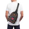 GFLFMXZW Colorful Heart Cross Chest Bag Crossbody Backpack for Women Men Sling Bag Travel Hiking Daypack view 4