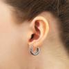 14K Gold Plated Sterling Silver Enamel Color Huggie Hoop Earrings for Women  Wide Range of Vibrant Color Options Available view 3