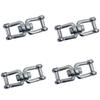 Prolinemax 4 Pcs Stainless Steel 5/16" JAW JAW Swivel Shackle Anchor Connector Flush Pin view 1