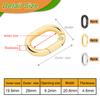 12Pack 3/4 Inch Small Oval Keyring, Metal Tiny Carabiner Spring Snap Hooks Clip for Paracord Keychain Lanyard, Car Key Rings, Pets Collar Buckles, Purse Keychain Replacement (Assorted) view 2
