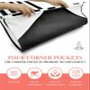 Futuregrace Yoga Towel with Corner Pockets Graduation Season Bachelor Cap Black White Stripes Sweat Absorbent Lightweight Hot Yoga Towels 26"x74" Soft Yoga Blanket for Gym Fitness Workout view 3