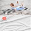 Futuregrace Yoga Towel with Corner Pockets Graduation Season Bachelor Cap Black White Stripes Sweat Absorbent Lightweight Hot Yoga Towels 26"x74" Soft Yoga Blanket for Gym Fitness Workout view 4