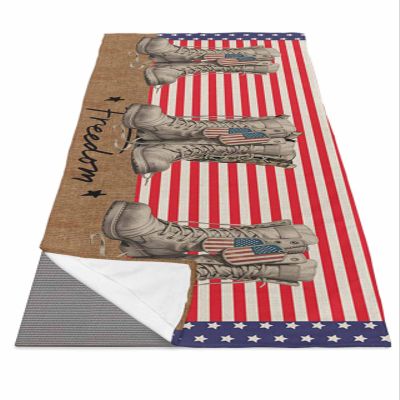 Futuregrace Yoga Towel with Corner Pockets Independence Day Boots On Stars and Red Stripes Freedom Sweat Absorbent Lightweight Hot Yoga Towels 26"x70" Soft Yoga Blanket for Gym Fitness Workout
