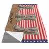 Futuregrace Yoga Towel with Corner Pockets Independence Day Boots On Stars and Red Stripes Freedom Sweat Absorbent Lightweight Hot Yoga Towels 26"x70" Soft Yoga Blanket for Gym Fitness Workout view 1
