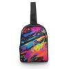 GFLFMXZW Colorful Paint Cross Chest Bag Crossbody Backpack for Women Men Sling Bag Travel Hiking Daypack view 1