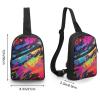 GFLFMXZW Colorful Paint Cross Chest Bag Crossbody Backpack for Women Men Sling Bag Travel Hiking Daypack view 2