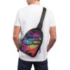 GFLFMXZW Colorful Paint Cross Chest Bag Crossbody Backpack for Women Men Sling Bag Travel Hiking Daypack view 4