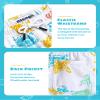 maamgic Boys Swim Trunks with Compression Liner Toddler Stretch Swim Shorts Quick Dry Swimming Trunks Boxer Brief 2 in 1 Beach Shorts White Colorful Turtles 8 view 3