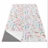 Futuregrace Yoga Towel with Corner Pockets Happy Birthday Cake Ballon Streamer Pink Sweat Absorbent Lightweight Hot Yoga Towels 26"x70" Soft Yoga Blanket for Gym Fitness Workout view 1