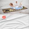 Futuregrace Yoga Towel with Corner Pockets Retro Polar Bear Pine Tree Silhouette Sweat Absorbent Lightweight Hot Yoga Towels 26"x70" Soft Yoga Blanket forGym Fitness Workout view 4