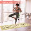 Futuregrace Yoga Towel with Corner Pockets Butterfly Daisy Flowers Yellow Border Sweat Absorbent Lightweight Hot Yoga Towels 26"x74" Soft Yoga Blanket for Gym Fitness Workout view 2