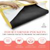 Futuregrace Yoga Towel with Corner Pockets Butterfly Daisy Flowers Yellow Border Sweat Absorbent Lightweight Hot Yoga Towels 26"x74" Soft Yoga Blanket for Gym Fitness Workout view 3