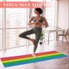 Futuregrace Yoga Towel with Corner Pockets Wood Grain Rose Resd Orange Yellow Green Blue Sweat Absorbent Lightweight Hot Yoga Towels 26"x74" Soft Yoga Blanket for Gym Fitness Workout view 2