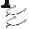 KUIDAMOS Spurs Zinc Alloy Horse Spurs, with Rotatable Copper Rowel 7cm Inner Diameter Improve Horse Skills for Equestrian Competition, Training view 2