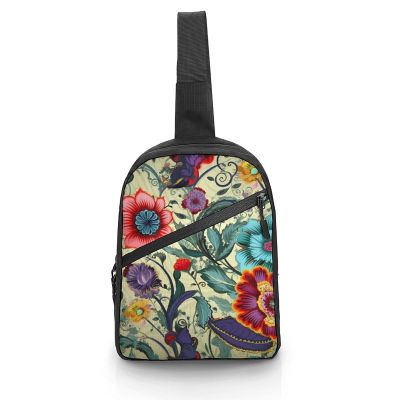 GFLFMXZW Floral Pattern Cross Chest Bag Crossbody Backpack for Women Men Sling Bag Travel Hiking Daypack