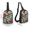 GFLFMXZW Floral Pattern Cross Chest Bag Crossbody Backpack for Women Men Sling Bag Travel Hiking Daypack view 2
