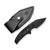 CIVIVI Typhoeus Fixed Blade Knife with Leather Sheath, 2.27" Swedish 14C28N Blade G10 Handle view 2