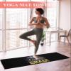 Futuregrace Yoga Towel with Corner Pockets Graduation Season Celebration Bachelor Cap Sweat Absorbent Lightweight Hot Yoga Towels 26"x74" Soft Yoga Blanket for Gym Fitness Workout view 2