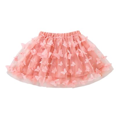 Toddler Baby Girls Butterfly Tutu Skirt Layered Ballet Tulle Dance Skirt Princess Party Skirts for (Red, 2-3 Years)