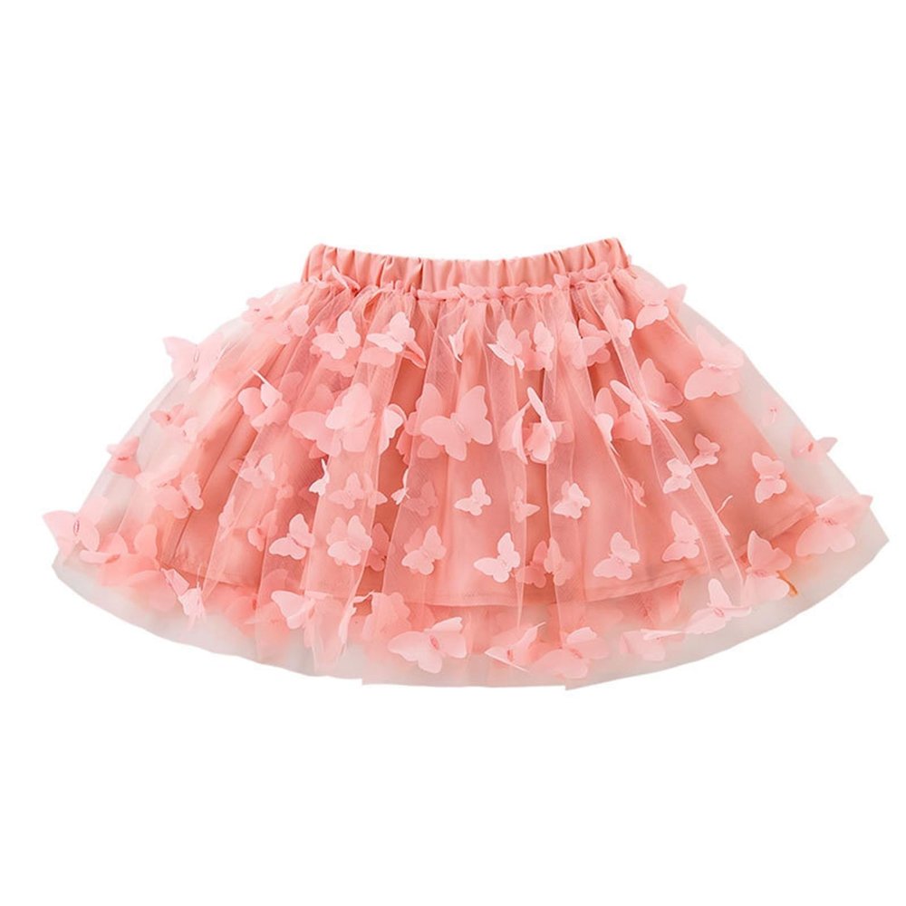 Toddler Baby Girls Butterfly Tutu Skirt Layered Ballet Tulle Dance Skirt Princess Party Skirts for (Red, 2-3 Years)
