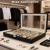 DUPDMKIN Watch Box 24 Slot, Elegant Watch Case for Men and Women, PU Leather Watch Display Case for Watches & Jewelry with Removable Pillows view 2