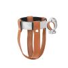 VNFEJEJR Bicycle Handlebar Coffee Cup Holder Al Leather Bottle Holder Universal Kettle Rack Folding Electric Bike Handlebar Bicycle Bottle Cage(Color:Silver(Plating Ring)) view 1