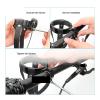 VNFEJEJR Bicycle Handlebar Coffee Cup Holder Al Leather Bottle Holder Universal Kettle Rack Folding Electric Bike Handlebar Bicycle Bottle Cage(Color:Silver(Plating Ring)) view 4