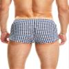 Linjinx Men's Cotton Boxer Shorts Low Rise Plaid Loose Fit Boxers Buttoned Pouch Underwear Shorts Type A Black Large view 4