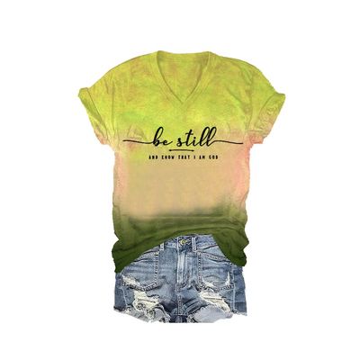 MOGUI Be Still and Know That I Am God Tshirt Be Still and Know That I Am God Tank Christian Shirts Bible Religious Tshirts Religious Tee Yellow, Small