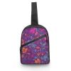 GFLFMXZW Color Flower Pattern Cross Chest Bag Crossbody Backpack for Women Men Sling Bag Travel Hiking Daypack view 1