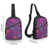 GFLFMXZW Color Flower Pattern Cross Chest Bag Crossbody Backpack for Women Men Sling Bag Travel Hiking Daypack view 2