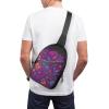 GFLFMXZW Color Flower Pattern Cross Chest Bag Crossbody Backpack for Women Men Sling Bag Travel Hiking Daypack view 4