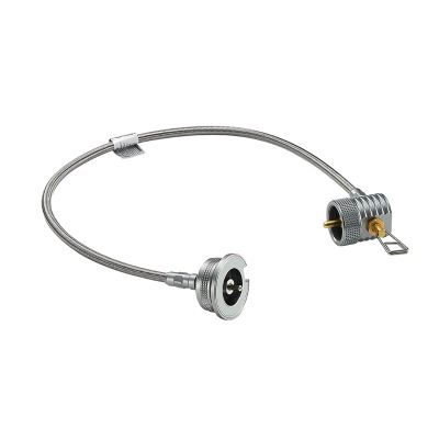 camping moon Small 16oz/1lb Propane Tank to Butane Stove Adapter with Built-in Regulator and Extended Hose Pipe 50cm