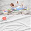 Futuregrace Yoga Towel with Corner Pockets Happy Birthday Cake Gift Balloon Streamer Yellow Sweat Absorbent Lightweight Hot Yoga Towels 26"x74" Soft Yoga Blanket for Gym Fitness Workout view 4