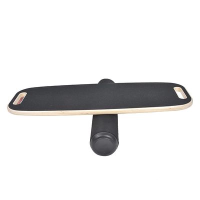 XHTLLO Wooden Anti Skid Yoga Balance Board, Beech Rehabilitation Training Tool for Home Fitness, Improves Balance and Coordination, Compact and Portable, Includes Roller, for Children, Adults