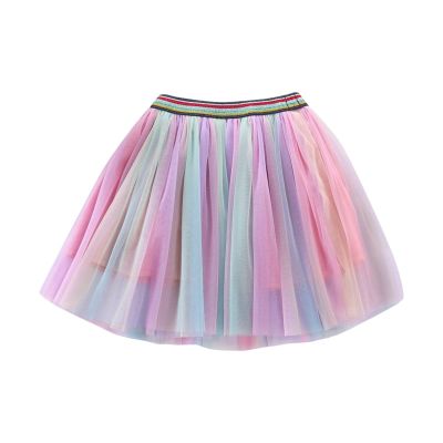 NineFit Basics Birthday Skirt for Girls Layered Mini Rainbow Tutu Ballet Skirt for Toddler Girls Colorful Ruffle (Purple, 3-4 Years)
