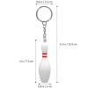 NUOBESTY Bowling Pin Keychains: 8pcs Keychain Mini Bowling Pin Keyrings Bowling Pin and Ball Charm Key Chain Hanging Ornament for Sports Souvenir Bowling Party Favors view 2