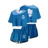 ISaikoy 2 Piece Outfits Anime Chiikawa Short Sleeve Crop Top and Short Pants Sets Hachiware T-Shirt view 1