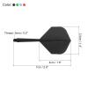 PATIKIL Integrated Dart Shaft and Flights, 12Pcs 2BA Lightweight Plastic Dart Flight Accessory Standard Shape, Black/Red/Blue/Green view 2