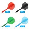PATIKIL Integrated Dart Shaft and Flights, 12Pcs 2BA Lightweight Plastic Dart Flight Accessory Standard Shape, Black/Red/Blue/Green view 3