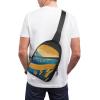 GFLFMXZW Wheat Pattern Cross Chest Bag Crossbody Backpack for Women Men Sling Bag Travel Hiking Daypack view 4