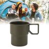 Glomora Foldable Handle Coffee Mug, Portable Camping Coffee Cup Stainless Steel Lightweight Backpacking Cup for Hiking Travel view 2