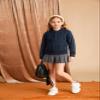 Navy Blue Cardigan for Girls Long Sleeve Fall Zipper Jacket for Kids Size 8-10 view 3