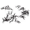 Yuecoom Rolling Barrel Fishing Swivels, 50pcs High Tensile Stainless Steel Fishing Barrel Swivels for Fishing Applications view 1