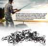 Yuecoom Rolling Barrel Fishing Swivels, 50pcs High Tensile Stainless Steel Fishing Barrel Swivels for Fishing Applications view 2
