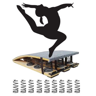 CMYUN Professional Gymnastics Springboards Adult, Heavy Duty Large Spring Board with 9 Springs, Vault Gym Martial Art Sport Equipment for School Home