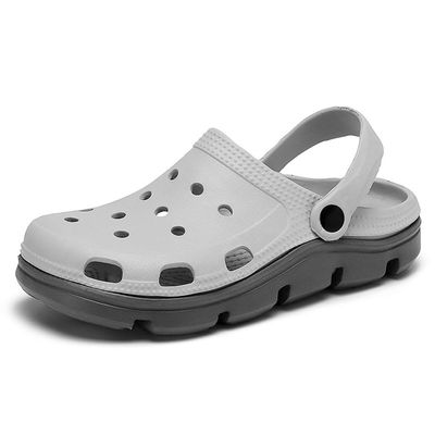 BYDZKJ Men Sports Sandals, Clogs Anti-Slip Outdoor Indoor Slippers Lightweight Sandals Garden Clogs Hiking Shoes Water Beach Shoes Outdoor Hollowed Out Garden Shoes(Size:EU 40,Color:Grey)