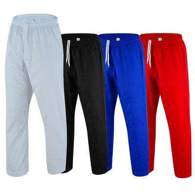 JAGUAR PRO GEAR - Regular Karate Bottom Pants 8oz Light Weight for MMA Martial Arts Kids Adults Unisex (White, 1)